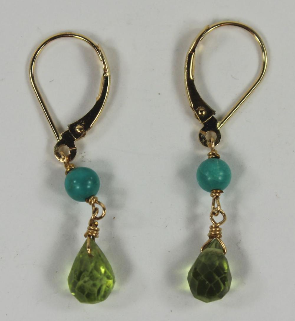 Peridot & Turquoise Dangle ... image