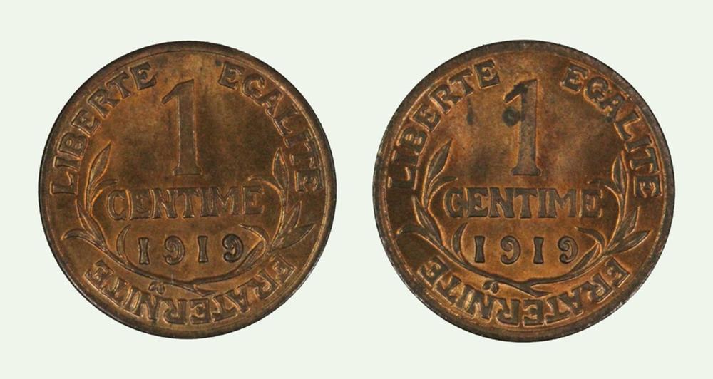 France 1919 One Centime, Br... image