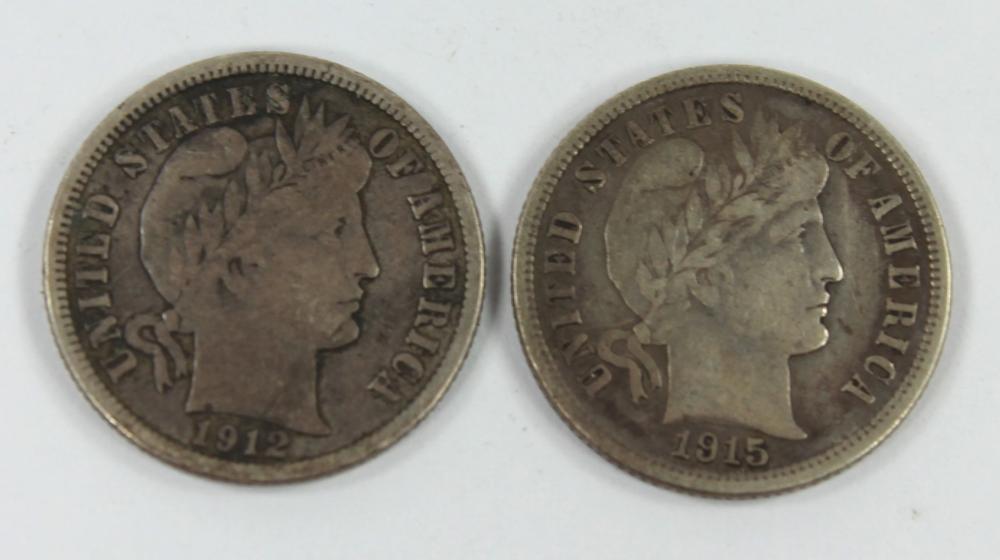 U.S.A. 1912 S & 1915 S 'Bar... image