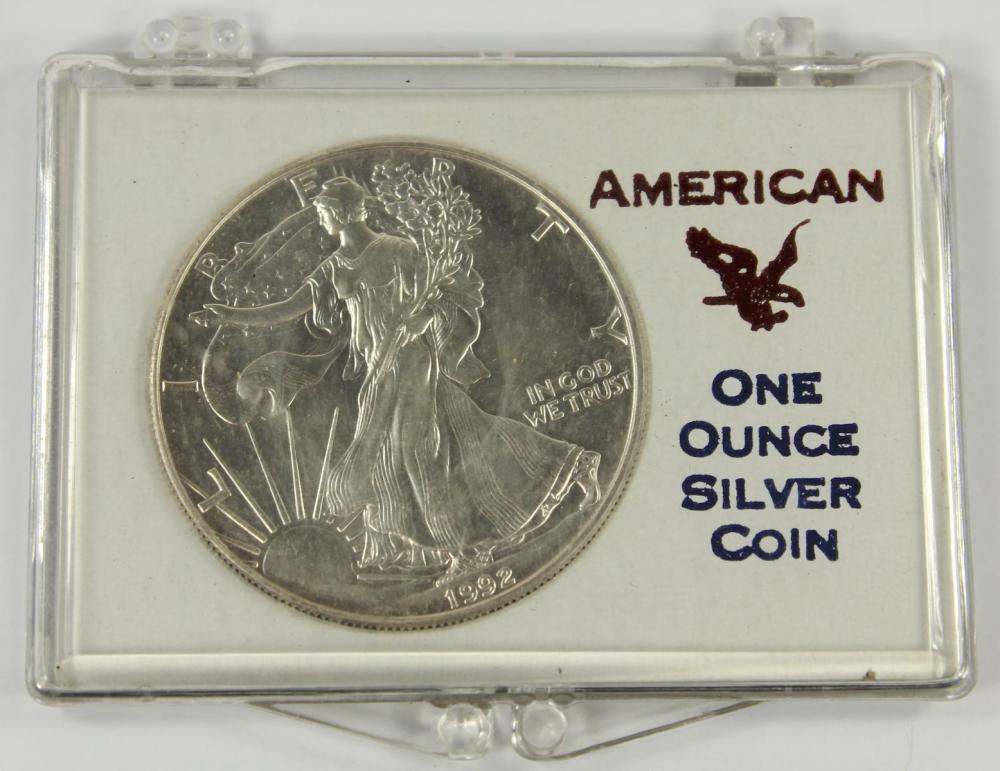 U.S.A. 1992 Silver (999) Do... image