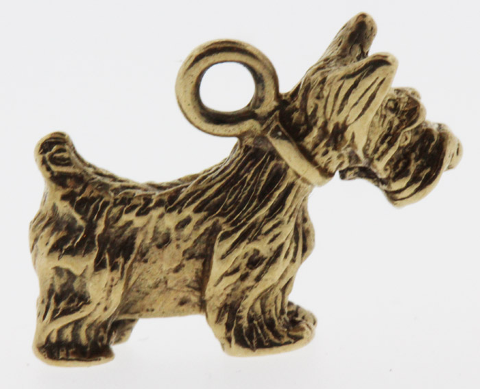 Scotty Dog Charm in 9ct Gold image