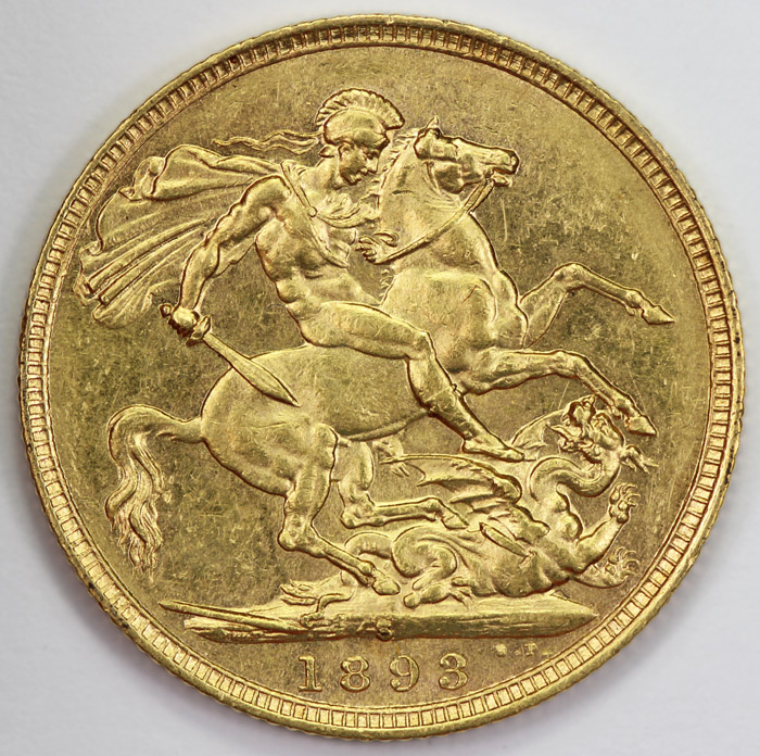 Australia 1893 S Sovereign,... image