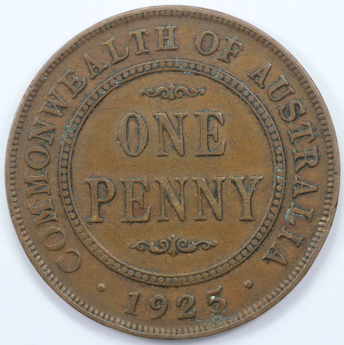 Australia 1925 Penny, good ... image