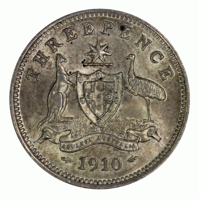 Australia 1910 Threepence, ... image