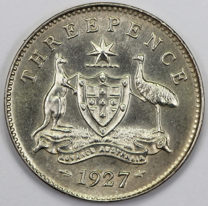 Australia 1927 Threepence, ... image