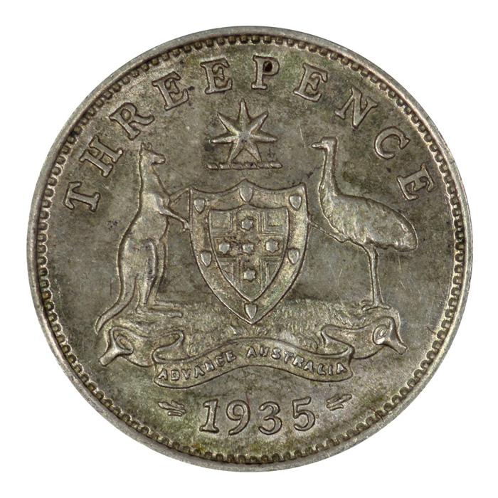 Australia 1935 Threepence, ... image