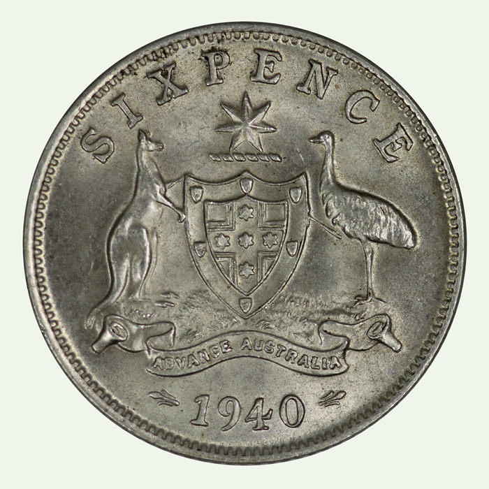 Australia 1940 Sixpence, Ch... image