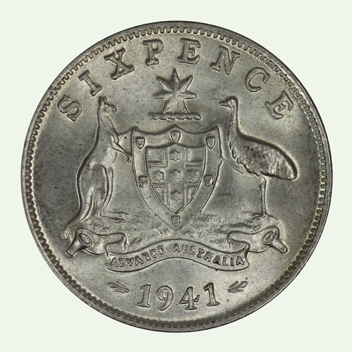 Australia 1941 Sixpence, Ch... image