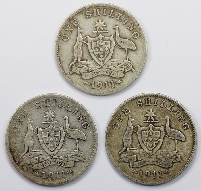 Australia 1911 Shilling, VG... image