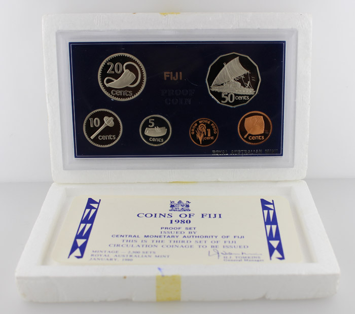 Fiji 1980 Proof Set, FDC (6... image