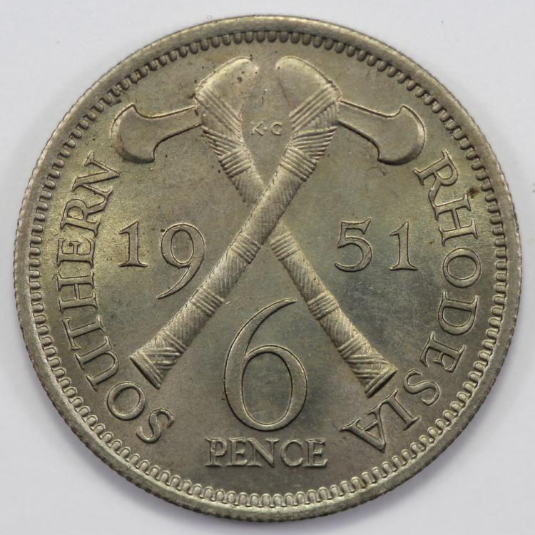 Southern Rhodesia 1951 Sixp... image