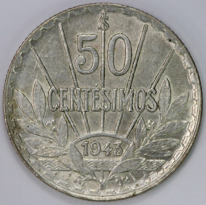 Uruguay 1943 So Silver (.72... image