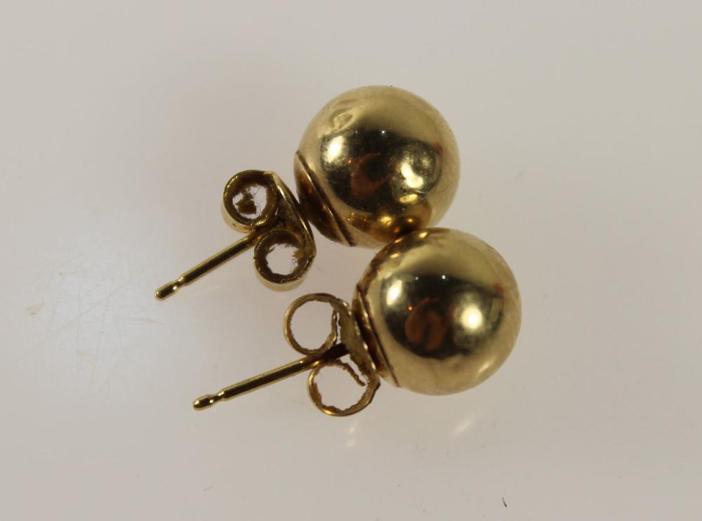 Round Bauble Earrings in 14... image