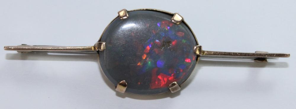 Vintage Solid Black Opal Pi... image