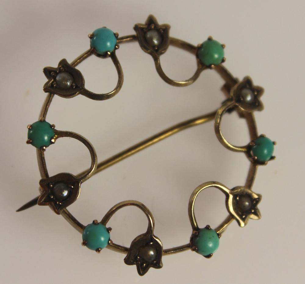 Antique Turquoise & Seed Pe... image