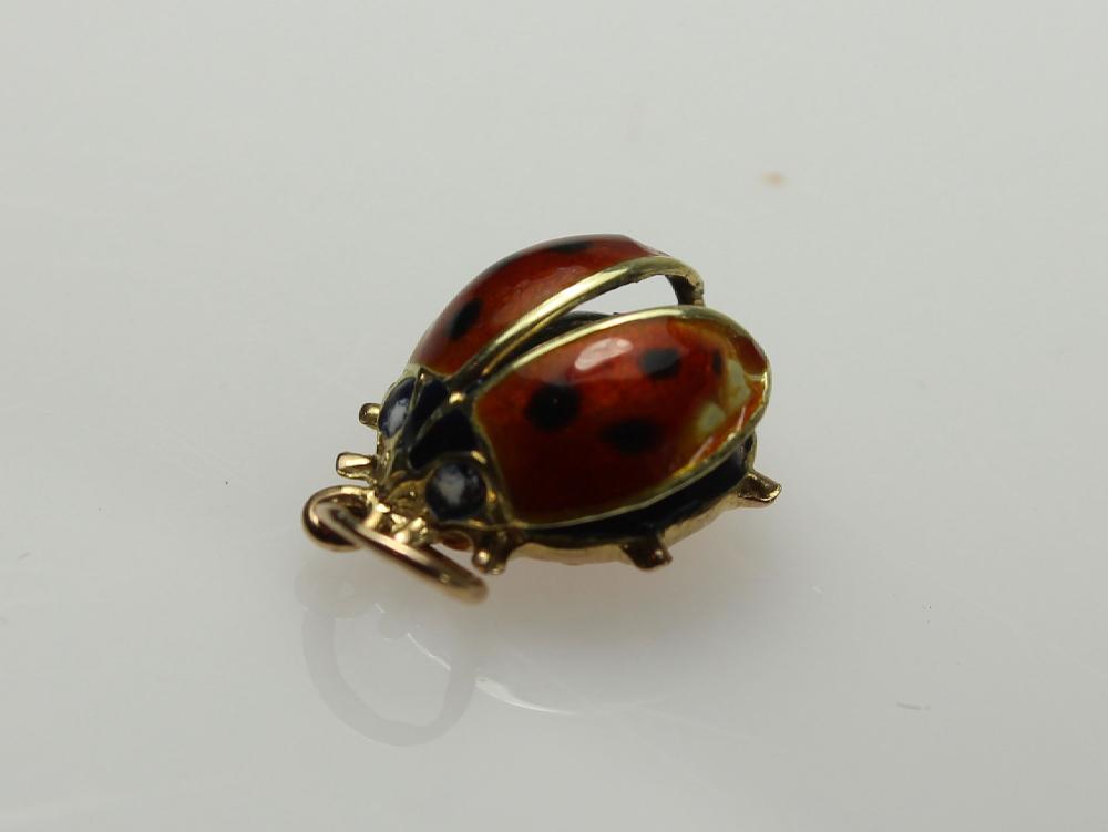 Lady Beetle Pendant in enam... image