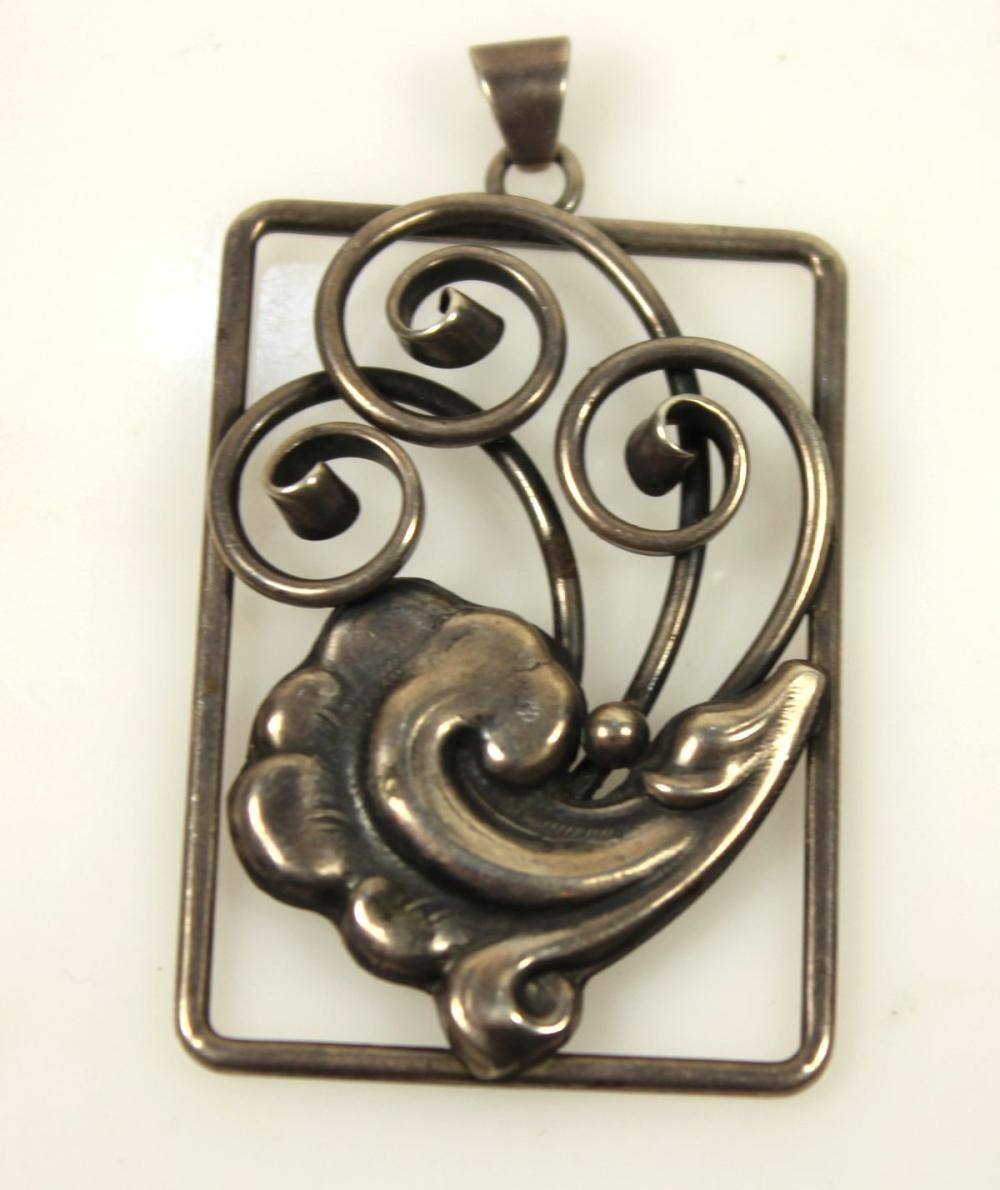 Square Panel Floral Pendant... image