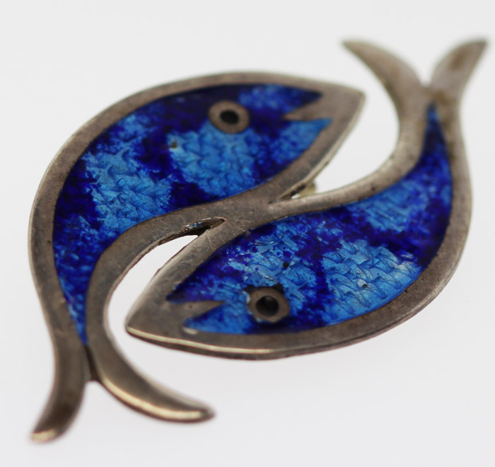 Enamelled Brooch in Sterlin... image