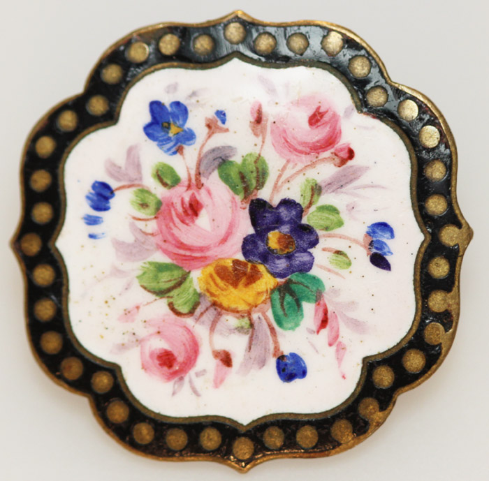 Antique Enamelled Brooch wi... image