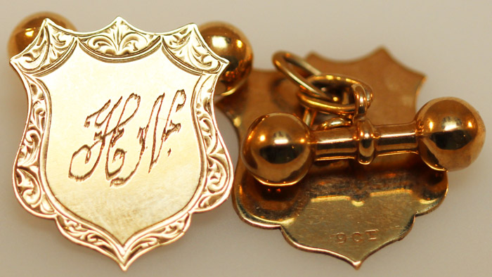 Vintage Cufflinks in 9ct Gold image