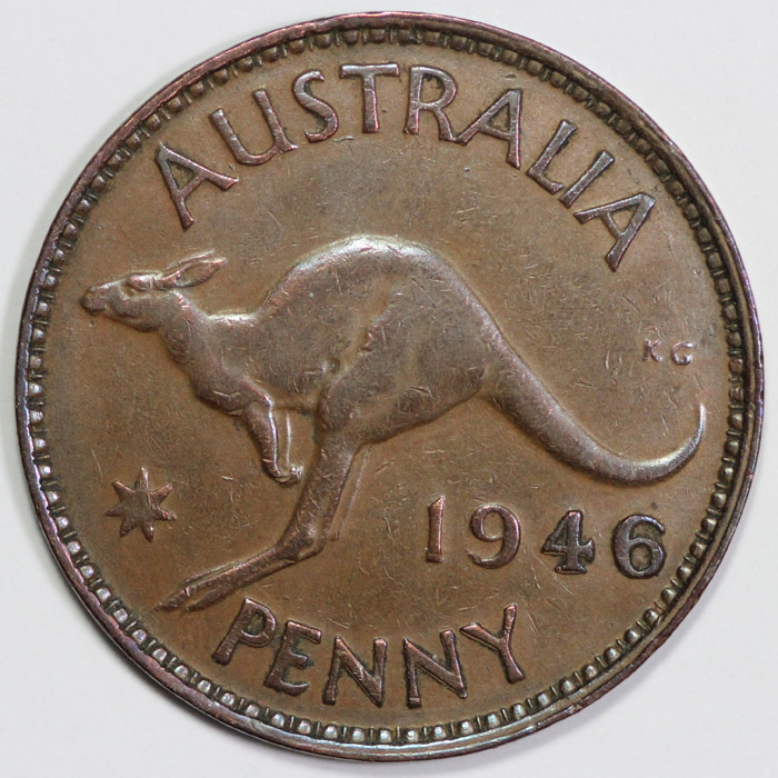 Australia 1946 Penny, about... image