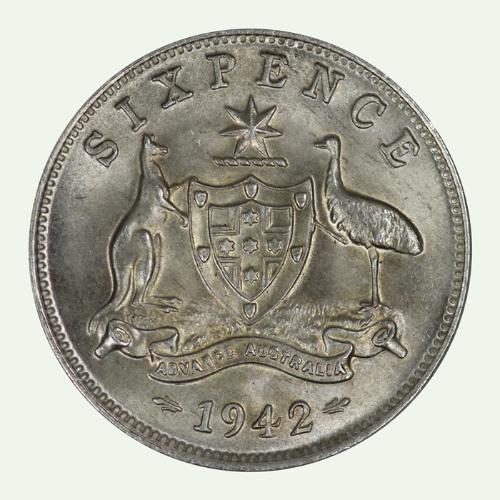 Australia 1942 Sixpence, ne... image