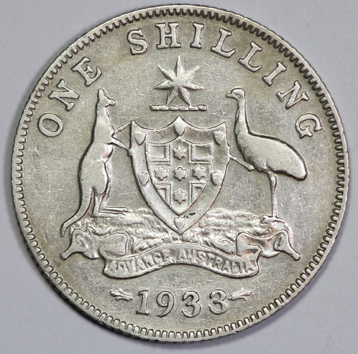 Australia 1933 Shilling, ab... image