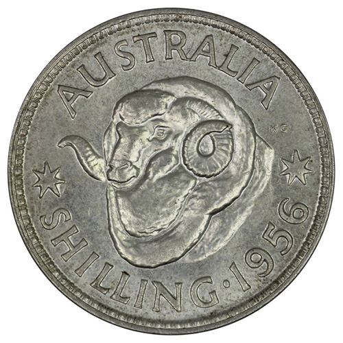 Australia 1956 Shilling, Ch... image