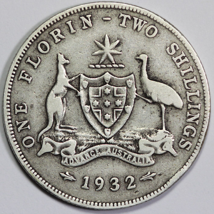 Australia 1932 Florin, Very... image