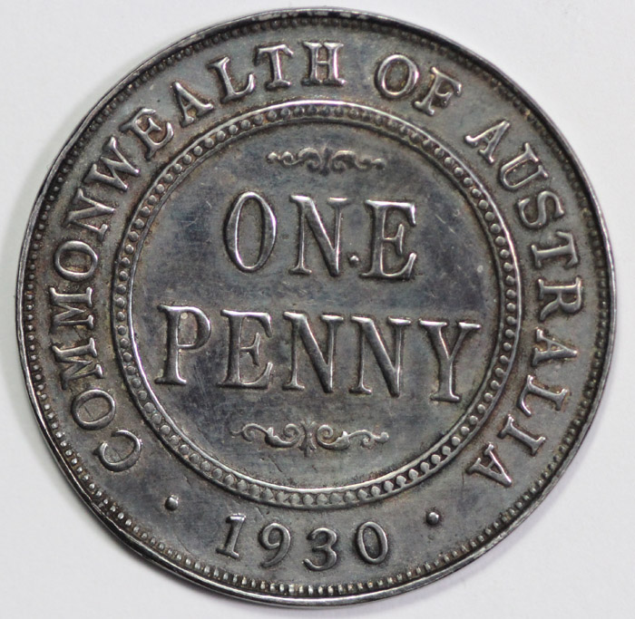 Australia 1930 Penny 'Forgery' image