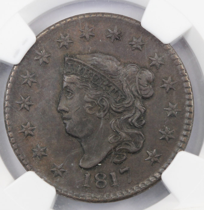 USA 1817 Cent, NGC AU50BN image