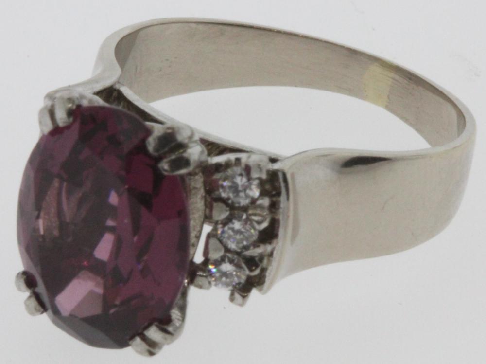 Large Purple Garnet and Dia... image