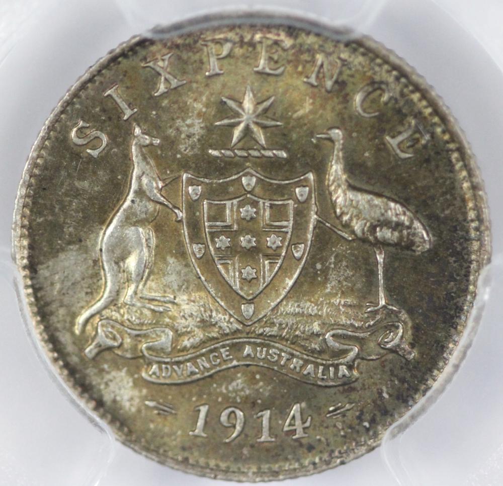 Australia. 1914 Sixpence, P... image