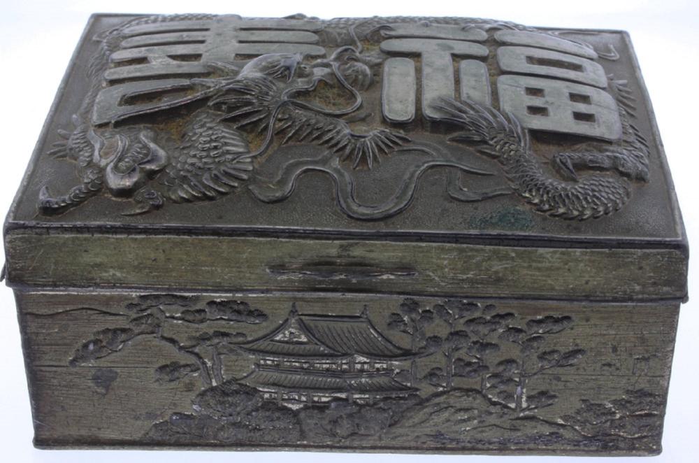 Vintage Chinese Tin Box wit... image