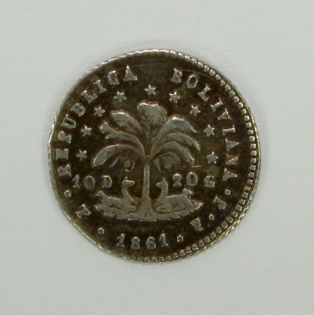 Bolivia 1861 1/2 Sol, Very ... image