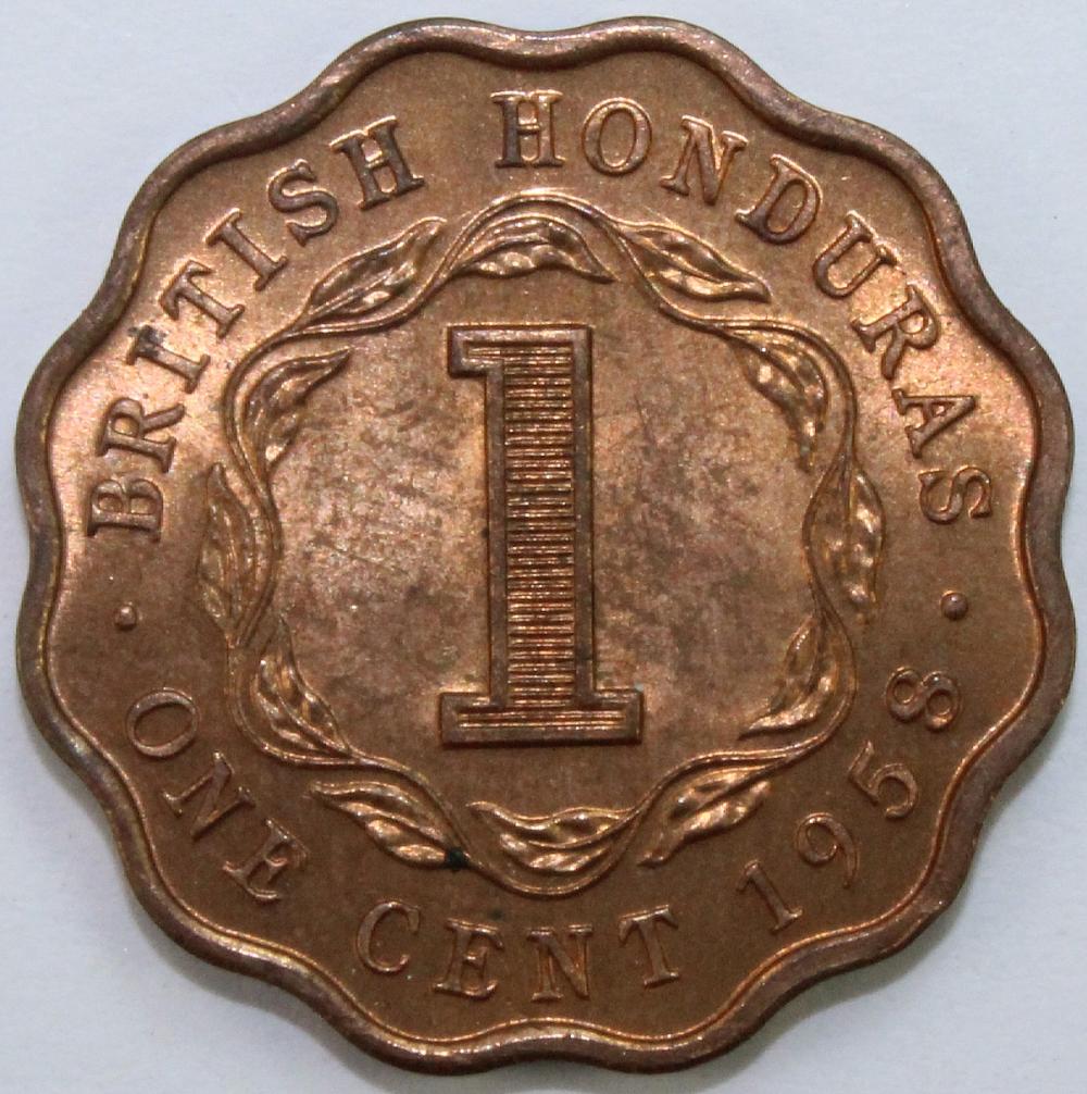 British Honduras 1958 Cent,... image