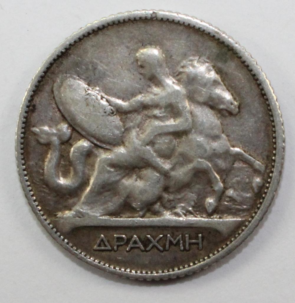 Greece 1910 Silver Drachma,... image