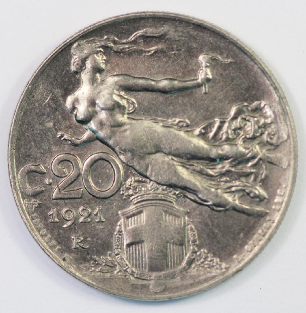 Italy 1921 R 20 Centesimi, ... image