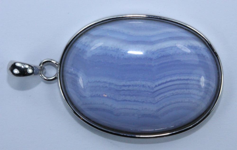 Cabochon Blue Lace Agate Pe... image