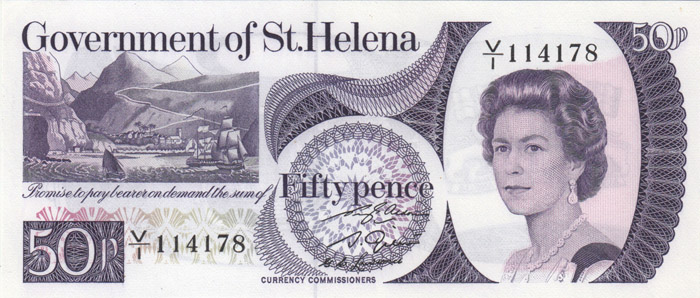 St Helena 'Angliae' 50 Penc... image