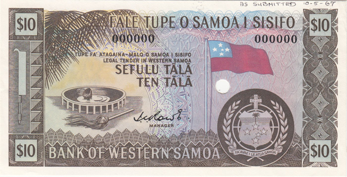 Western Samoa 1967 'Specime... image