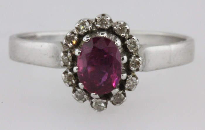 Ruby & Diamond Ring in 10ct... image