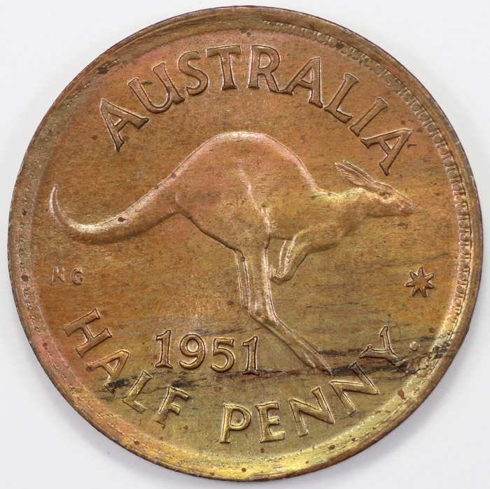 Australia 1951 Y. (P) Halfp... image