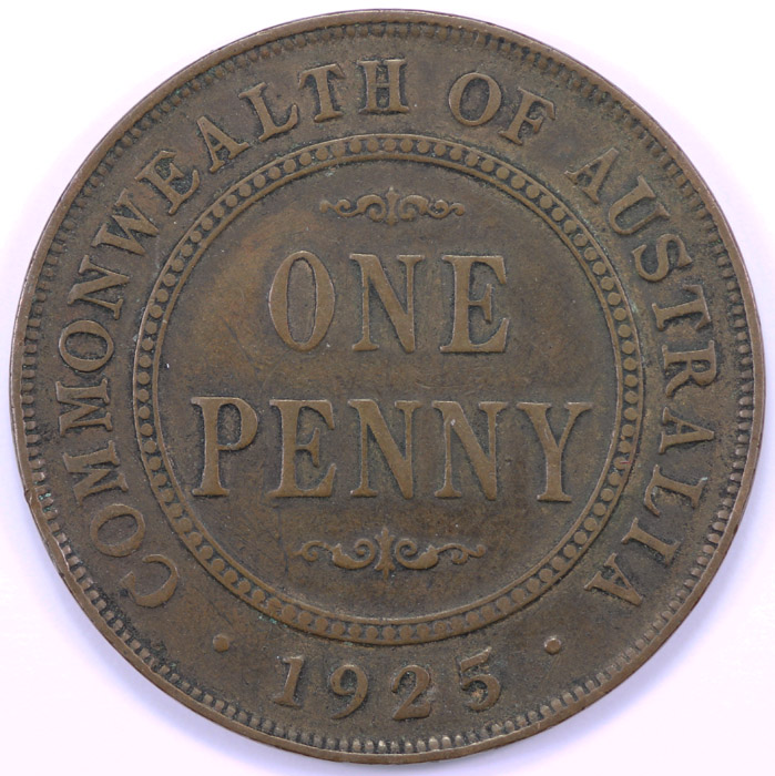 Australia 1925 Penny, good ... image