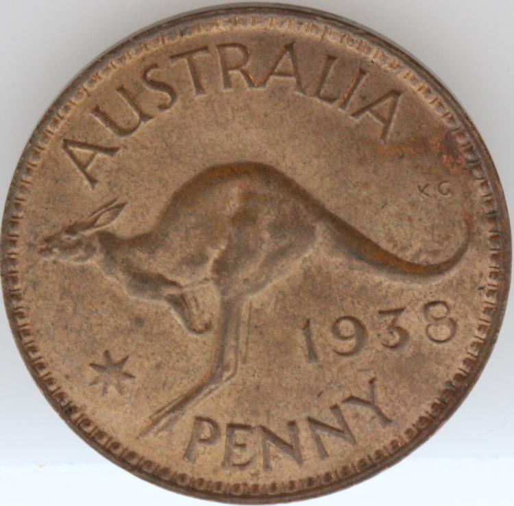 Australia 1938 Penny, near ... image