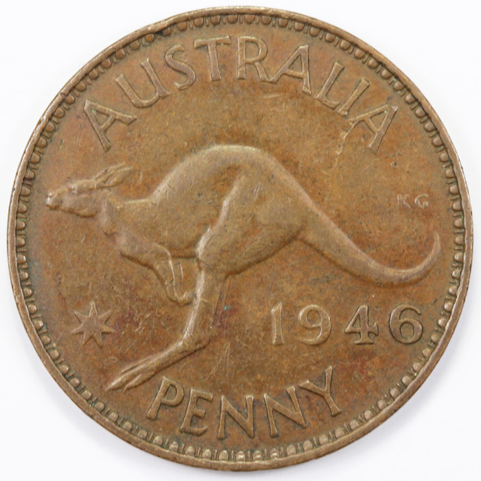 Australia 1946 Penny, about... image