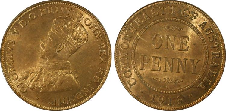 Australia 1916 I Penny, PCG... image