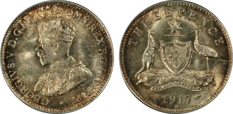 Australia 1917 M Threepence... image