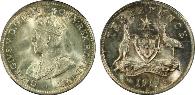 Australia 1919 M Threepence... image