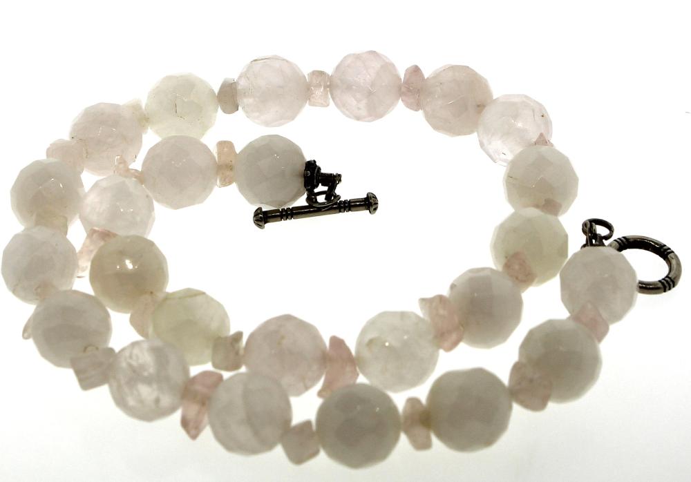 Faceted Rose Quartz Necklace image